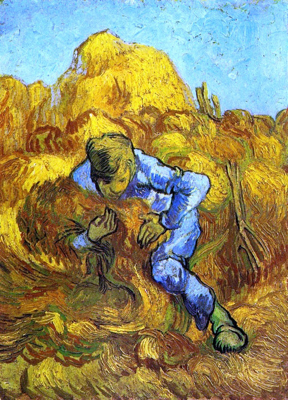  Vincent Van Gogh The Sheaf-Binder (after Millet) - Art Print