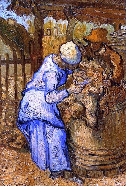  Vincent Van Gogh The Sheep-Shearers (after Millet) - Art Print