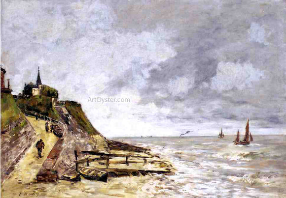  Eugene-Louis Boudin The Shore and the Sea, Villerville - Art Print