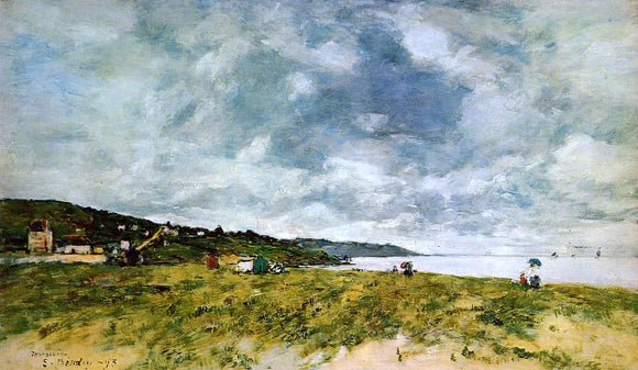  Eugene-Louis Boudin The Shore at Tourgeville - Art Print