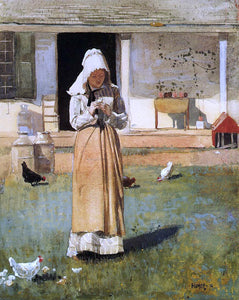  Winslow Homer A Sick Chicken - Art Print