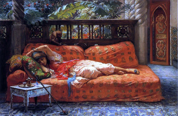  Frederick Arthur Bridgeman A Siesta - Art Print