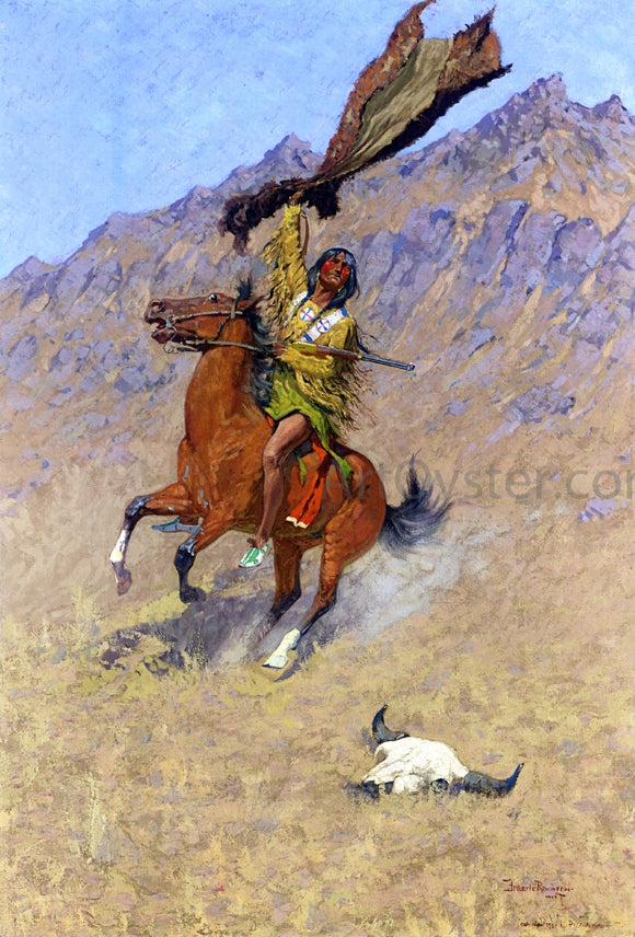  Frederic Remington The Signal (also known as If Skulls Could Speak) - Art Print