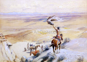  Charles Marion Russell The Signal - Art Print