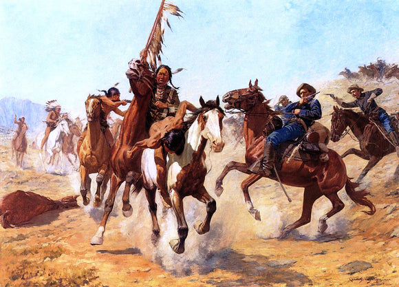  Charles Schreyvogel The Silenced War Whoop - Art Print