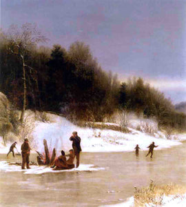  Jervis McEntee The Skating Party - Art Print