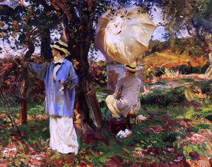  John Singer Sargent The Sketchers - Art Print