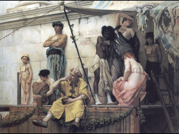  Gustave Rodolphe Boulanger The Slave Market - Art Print