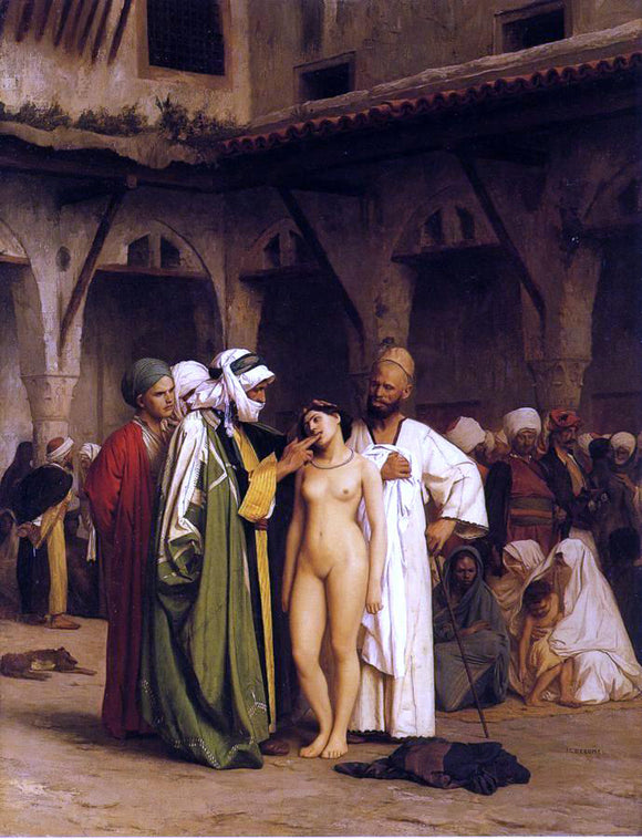  Jean-Leon Gerome The Slave Market - Art Print