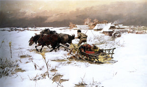  Jaroslav Julius Vesin The Sleigh Ride - Art Print