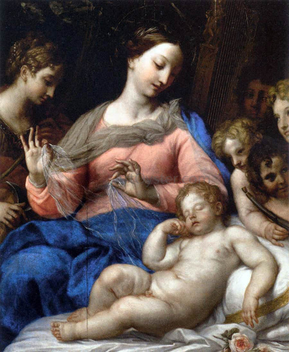  Carlo Maratti The Sleep of the Infant Jesus, with Musician Angels - Art Print