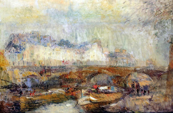  Albert Lebourg The Small Arm of the Seine at Pont Neuf - Art Print