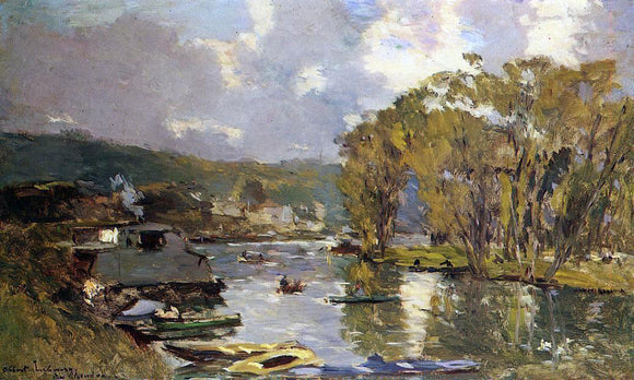  Albert Lebourg The Small Art of the Saine at Bas-Meudon in Autumn, Evening - Art Print