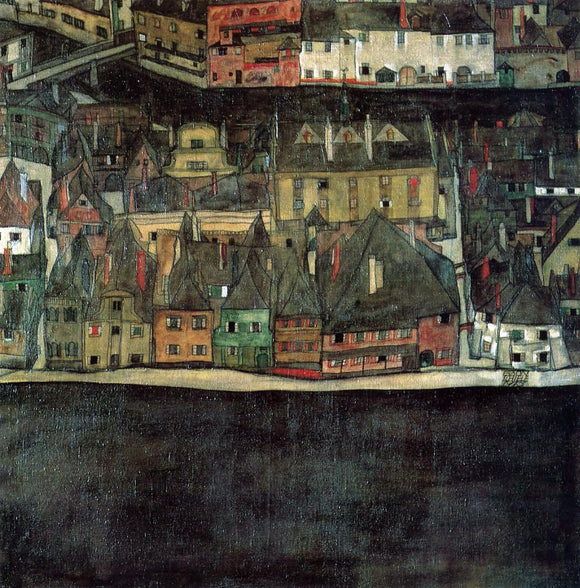  Egon Schiele The Small City II - Art Print