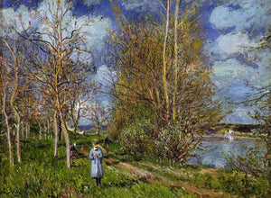  Alfred Sisley The Small Meadow In Spring - By - Art Print