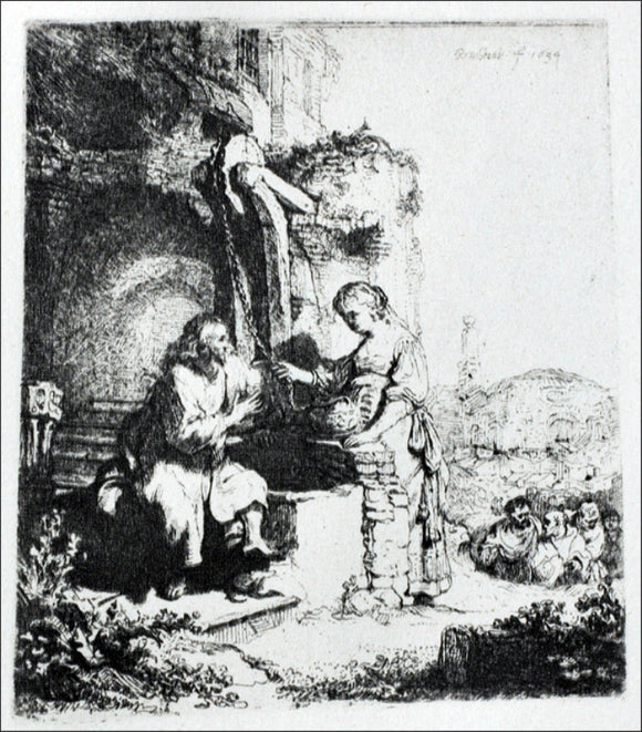  Rembrandt Van Rijn The Samaritan Woman--at the Ruins - Art Print