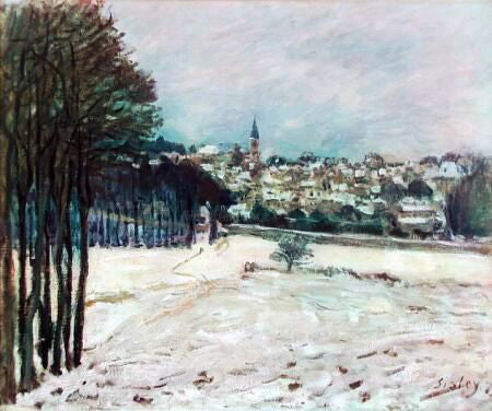  Alfred Sisley The Snow at Marly-Le-Roi - Art Print