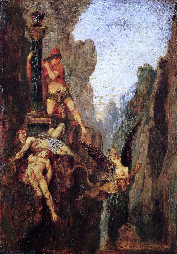  Gustave Moreau The Sphinx Undone - Art Print