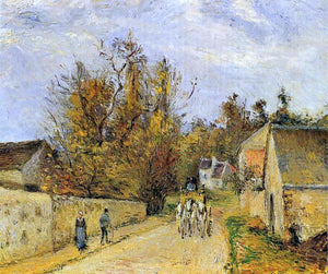  Camille Pissarro The Stage on the Road from Ennery to l'Hermigate, Pontoise - Art Print