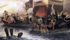  Paul Delaroche The State Barge of Cardinal Richelieu on the Rhone - Art Print