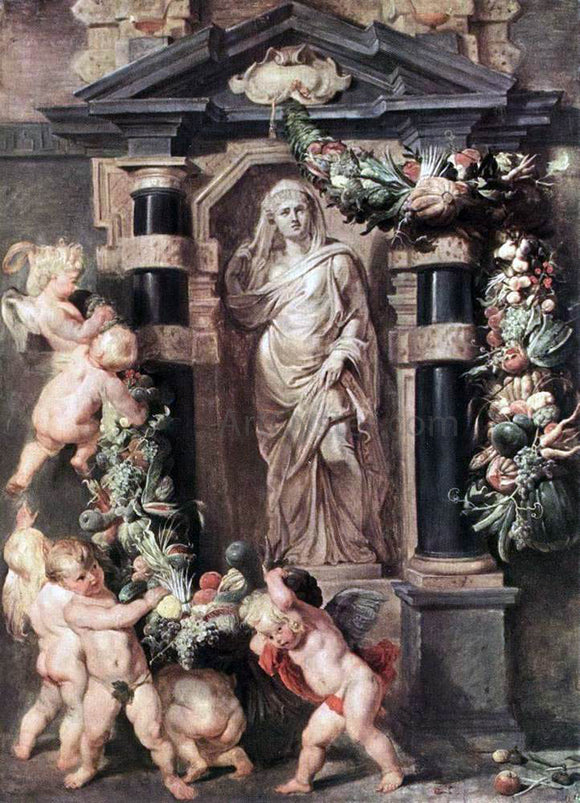  Peter Paul Rubens The Statue of Ceres - Art Print