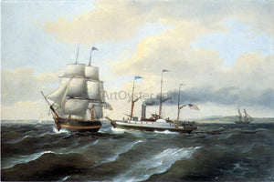  Thomas Birch The Steamsailor Benjamin Franklin - Art Print