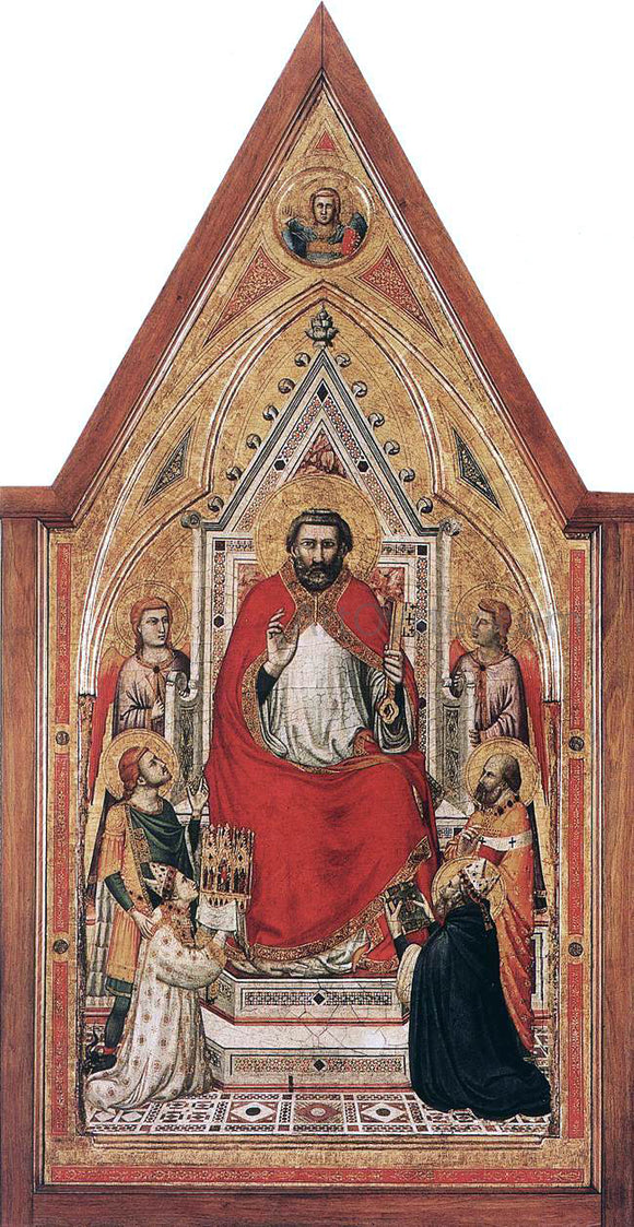  Giotto Di Bondone The Stefaneschi Triptych: St Peter Enthroned - Art Print