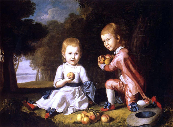  Charles Willson Peale The Stewart Children (also known as Isabella and John Stewart) - Art Print