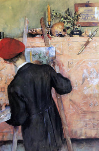  Carl Larsson A Still Life Painter - Art Print