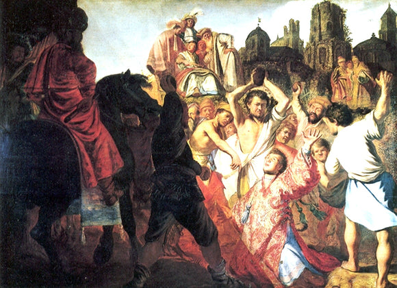  Rembrandt Van Rijn The Stoning of St. Stephen - Art Print