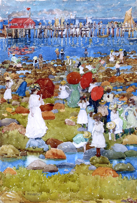  Maurice Prendergast The Stony Beach, Ogunquit - Art Print