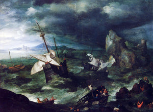  The Elder Jan Bruegel The Storm at Sea with Shipwreck - Art Print