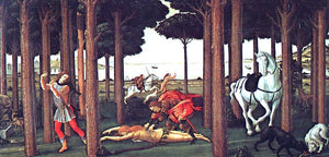  Sandro Botticelli The Story of Nastagio degli Onesti (second episode) - Art Print