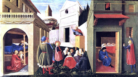  Fra Angelico The Story of St Nicholas (Perugia Altarpiece) - Art Print