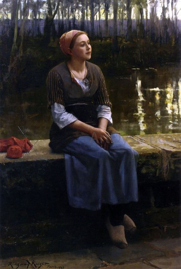  Daniel Ridgway Knight The Stroller - Art Print