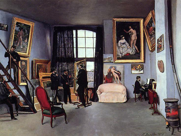  Jean Frederic Bazille The Studio on the Rue La Condamine - Art Print