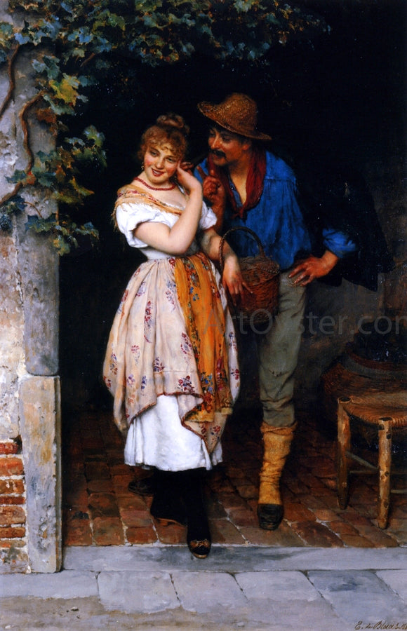  Eugene De Blaas The Suitor - Art Print