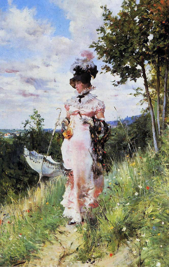  Giovanni Boldini The Summer Stroll - Art Print