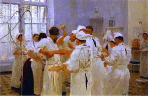  Ilia Efimovich Repin The Surgeon E. Pavlov in the Operating Theater - Art Print