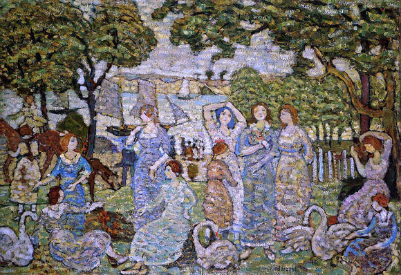  Maurice Prendergast The Swans - Art Print