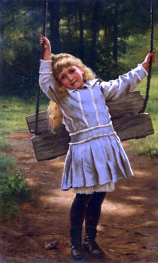  John George Brown The Swing - Art Print