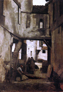  Jean-Baptiste-Camille Corot The Tanneries of Mantes - Art Print