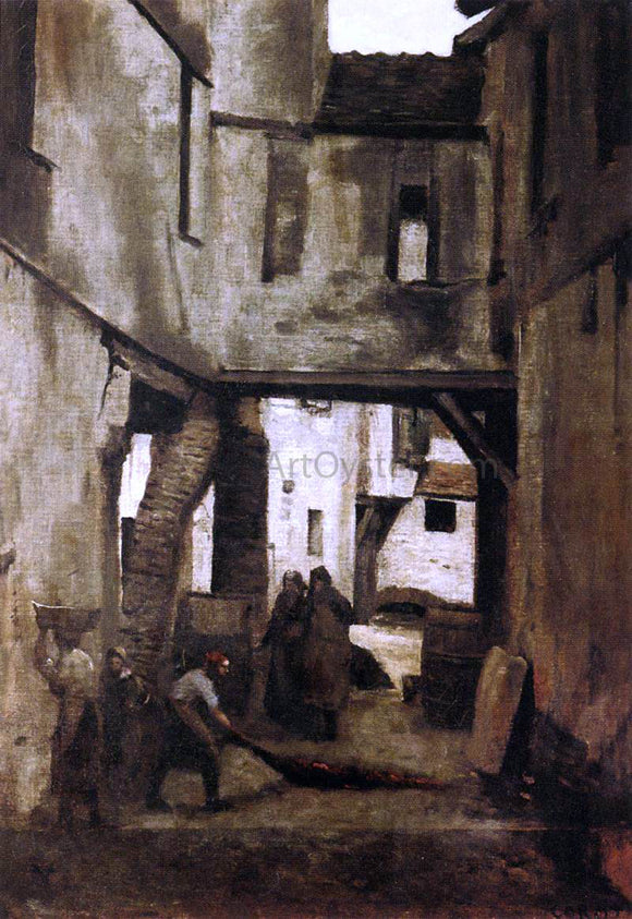  Jean-Baptiste-Camille Corot The Tanneries of Mantes - Art Print