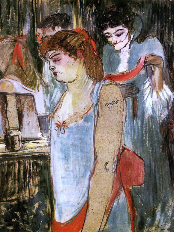  Henri De Toulouse-Lautrec The Tatooed Woman - Art Print