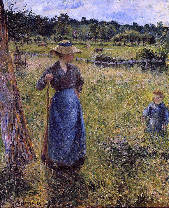  Camille Pissarro The Tedder - Art Print