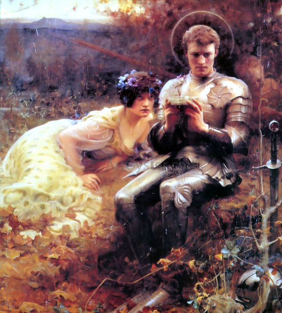  Arthur Hacker The Temptation of Sir Percival - Art Print