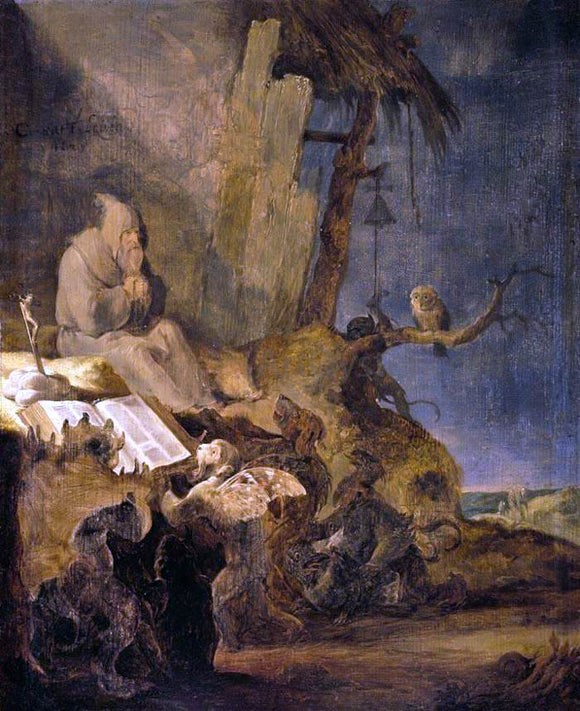  Cornelis Saftleven The Temptation of St Anthony - Art Print