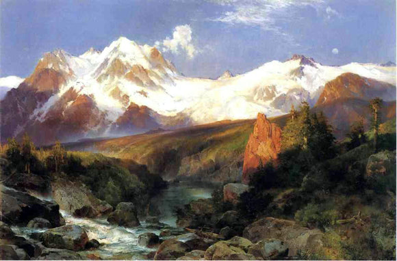  Thomas Moran The Teton Range - Art Print