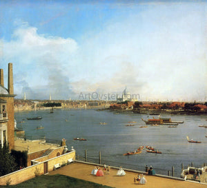  Canaletto The Thames and the City of London from Richmond House - Art Print