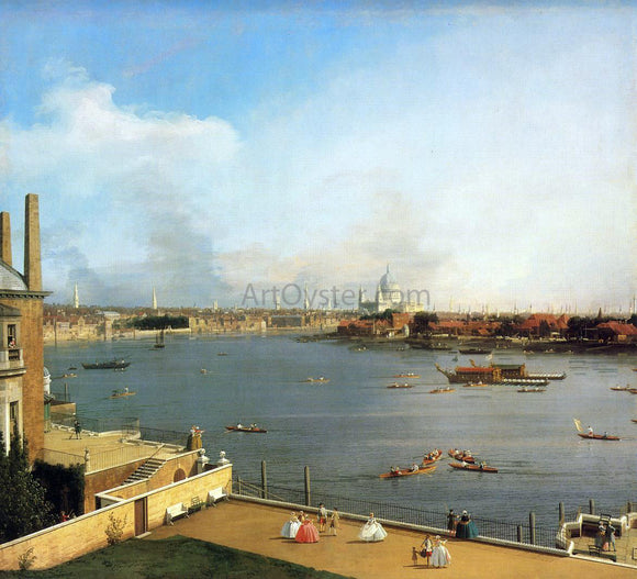 Canaletto The Thames and the City of London from Richmond House - Art Print